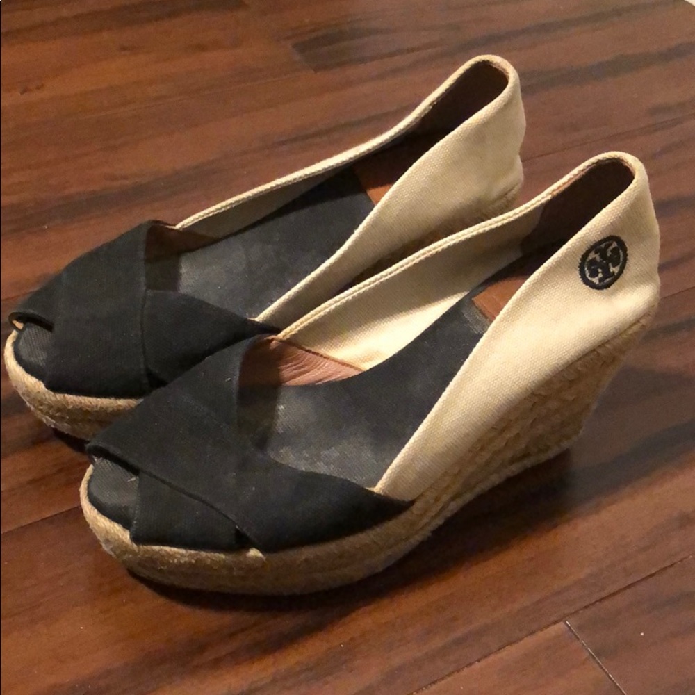 Tory burch espadrilles wedge size 5